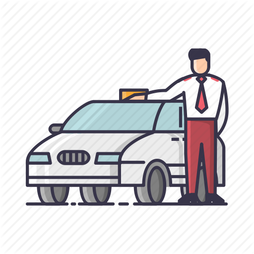 Driving Clipart Auto Driver - Car With Driver Icons (512x512)