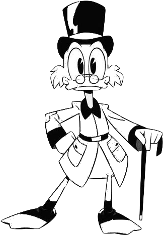 Scrooge Mcduck Ducktales Coloring Page - Scrooge Mcduck Coloring Page (406x479)