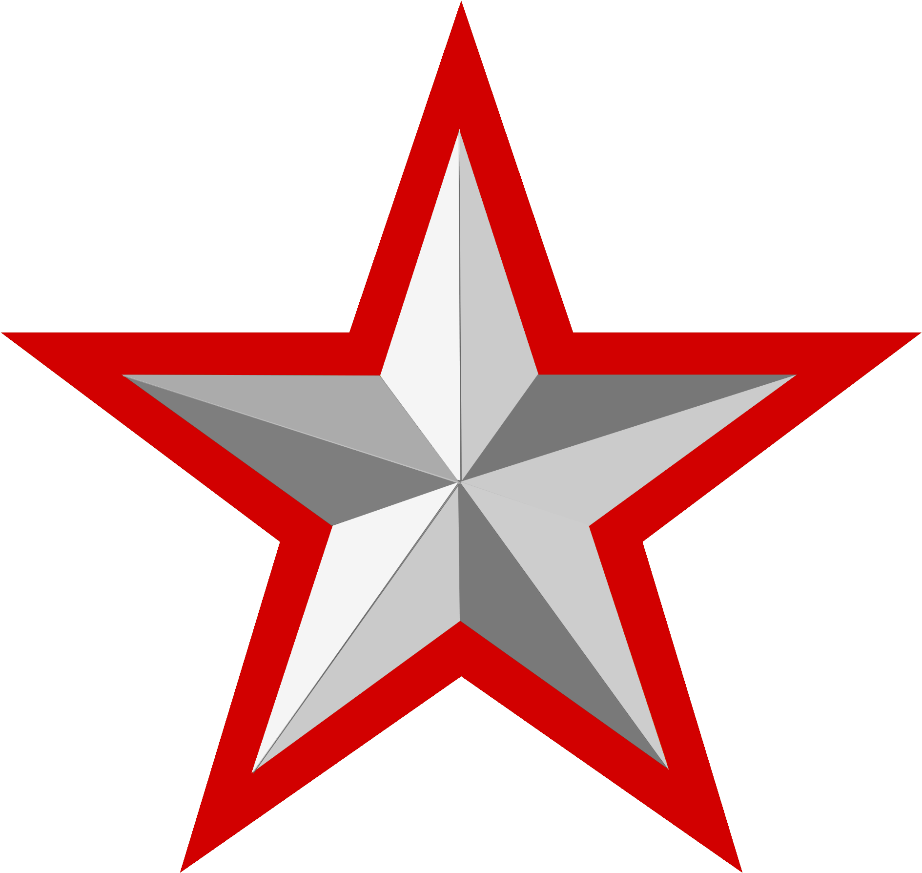 Filesilver Star With Red Border - All India Police Sports Control Board (2000x1833)