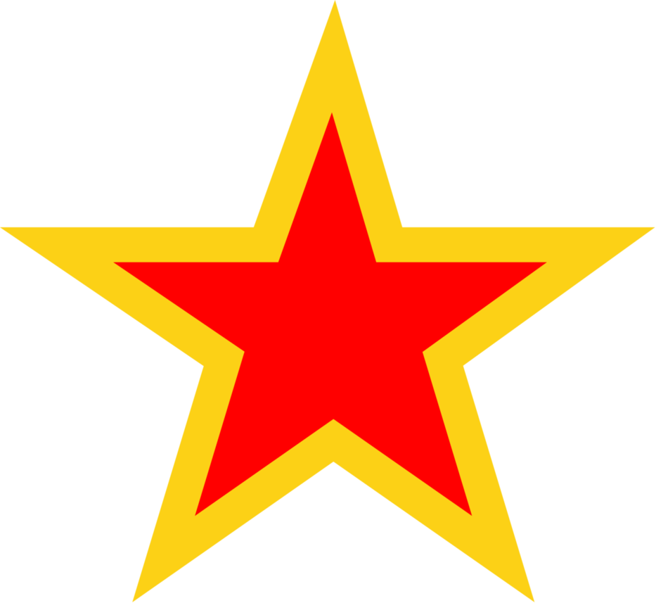 Golden Red Star By Communismarchive On Deviantart - Red And Yellow Star (933x857)
