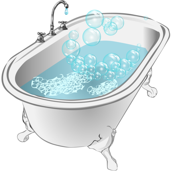 Bathtub Bubble Bath Clip Art - Bathtub Bubble Bath Clip Art (600x599)
