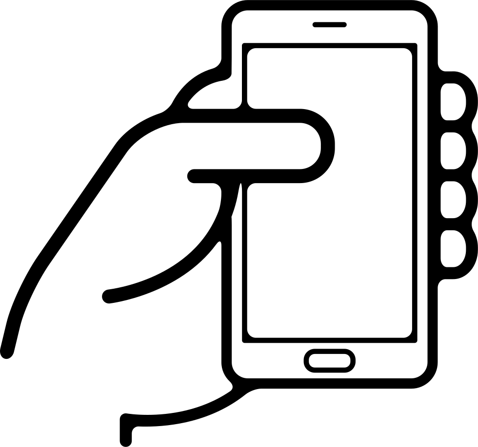 Methods Of Cyberbullying - Hand Holding Phone Icon (980x918)