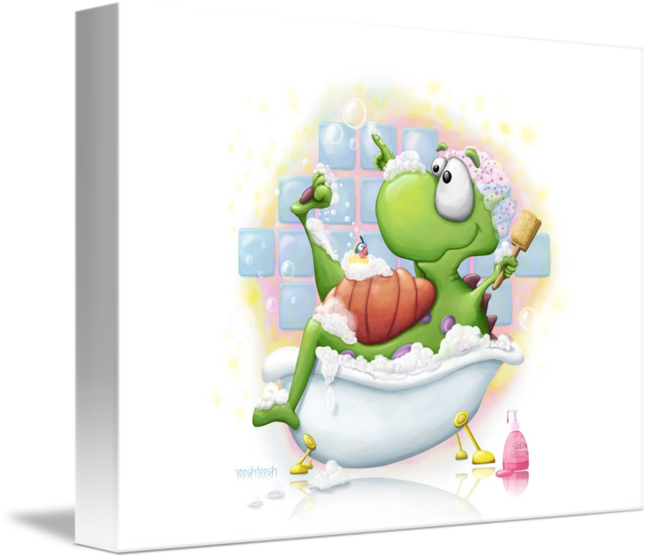 Shower Curtain - Dianoche Designs - Bubble Bath (650x560)