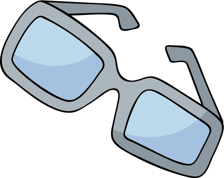 Goggles Glasses Cartoon Clip Art - Blue (743x588)