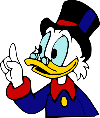 Tv, Personal Use, Scrooge Mcduck, - Cartoon (351x414)