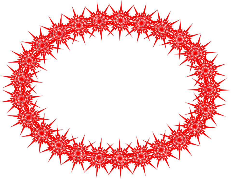 Illustration Of A Blank Frame Border Of Red Star Shapes - Illustration (958x742)