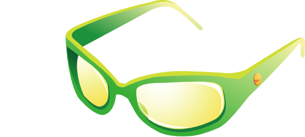 Versace Clipart Versace Eyewear - Green Sunglasses Clipart (600x270)