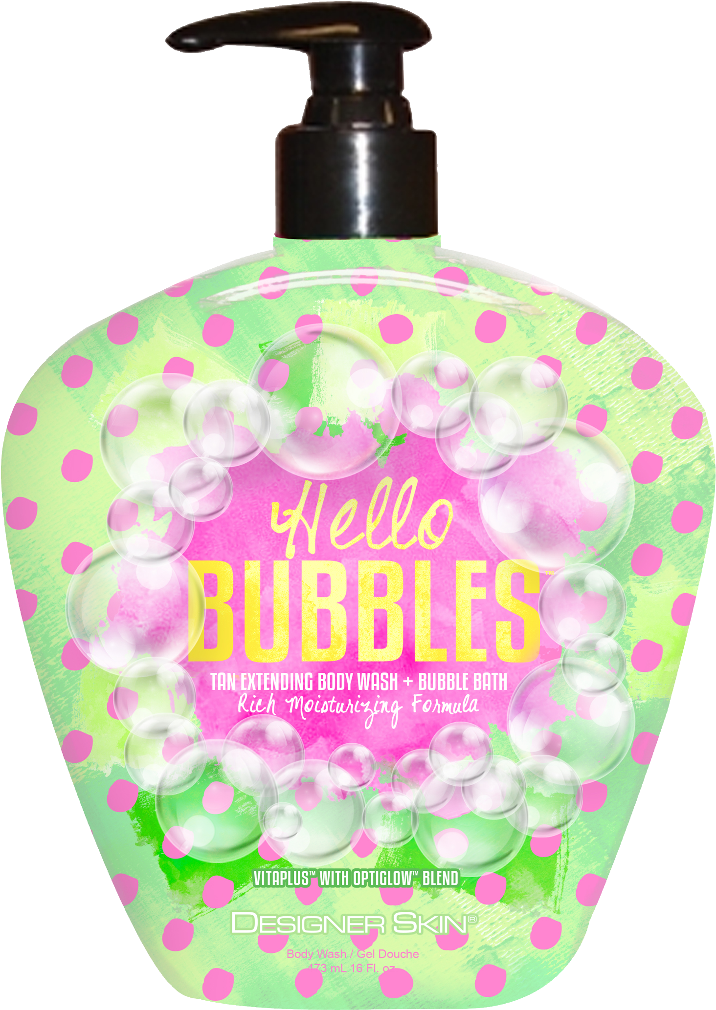 Hello Bubbles Tan Extending Body Wash- 2017 Designer - Designer Skin Hello Bubbles Body Wash + Bubble Bath (1538x2155)