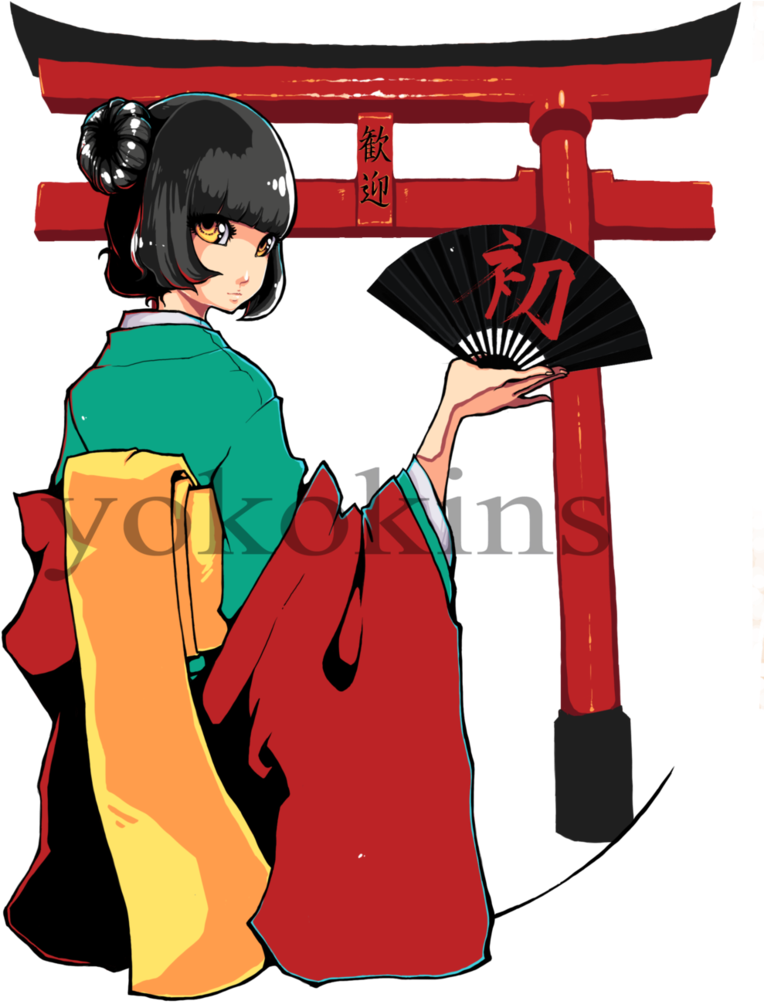 Torii Gate By Youkai-yoko - Cartoon (791x1010)
