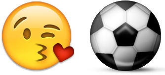 I Love Soccer Emoji - Fußball Der Liebe I Grußkarte (1000x200)