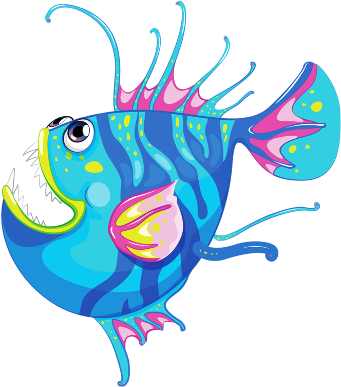 28 - Deep Sea Fish Clipart (737x800)