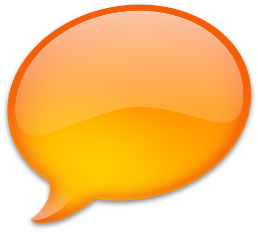 Free Orange Speech Bubble Icon - Roof (512x512)