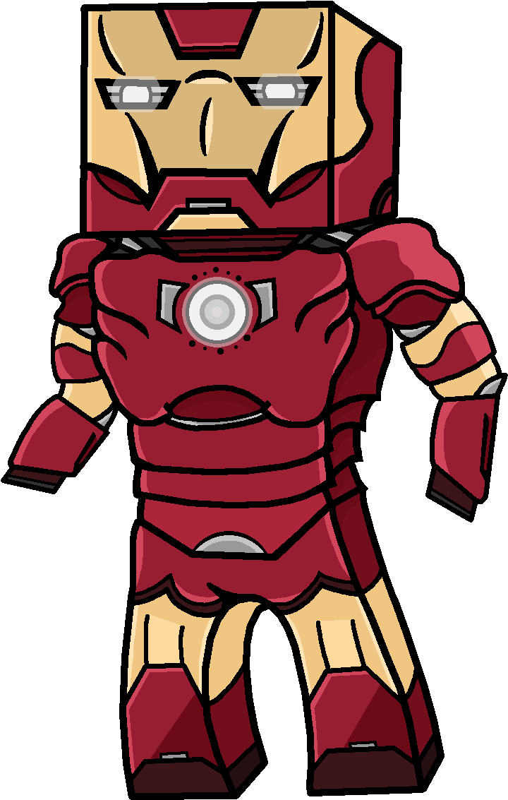 Iron Man Minecraft Avatar By Theminecraftcookies - Iron Man Minecraft Png (790x1190)