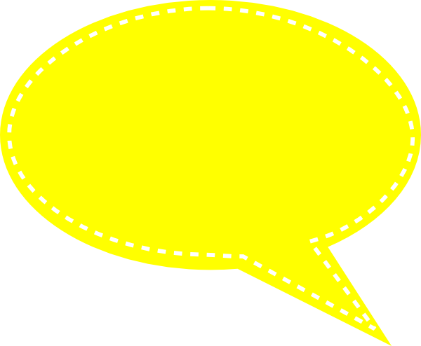 Transparent Yellow Speech Bubble (600x494)