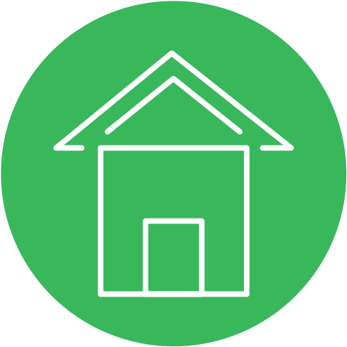 House Outline Icon Vector Illustration - Circle (550x550)