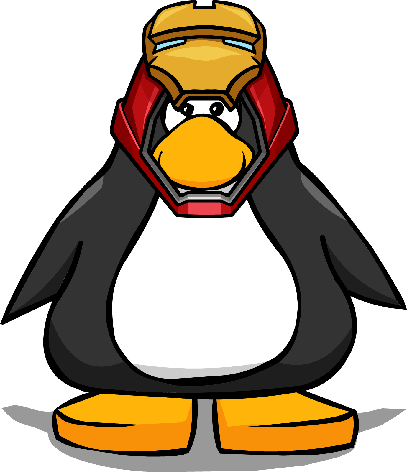 Iron Man Cowl From A Player Card - Club Penguin Tour Guide Hat (1380x1601)