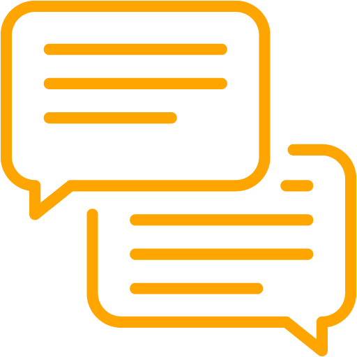 Orange Speech Bubble 5 Icon - Sspeech Bubbles Icon Orange (512x512)