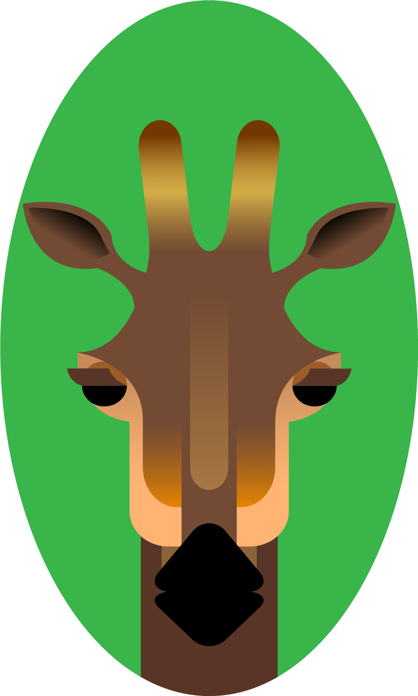 Giraffe, Flat, Design, Flat Design, Brown, Africa, - Portrait Of A Woman In A Rose Dress (1389x2355)