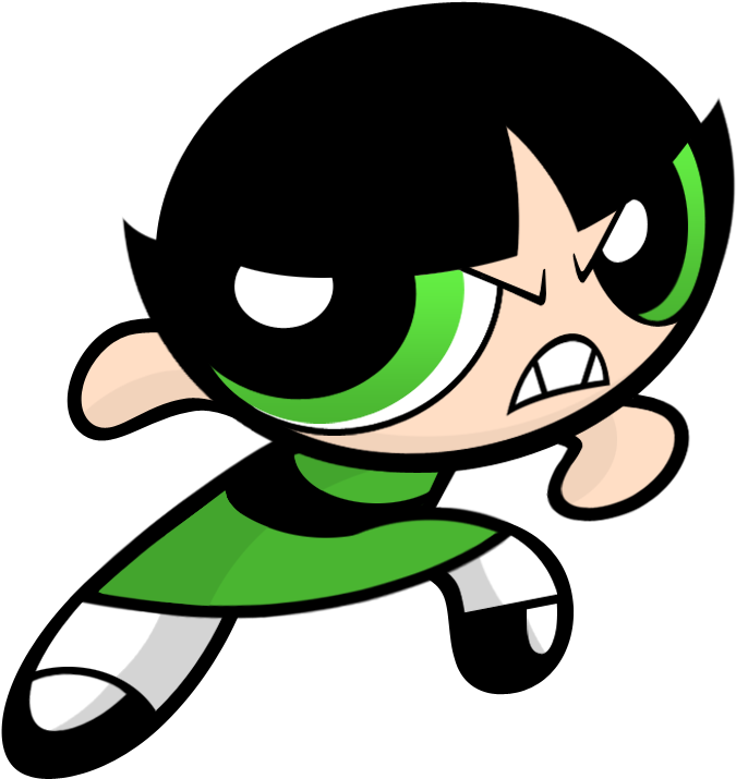 Mojo Jojo Blossom, Bubbles, And Buttercup Cartoon Network - Powerpuff Girls Buttercup Angry (837x779)