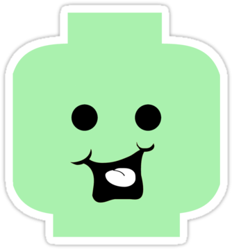 "cheeky Minifig Head By Customize My Minifig" Stickers - Cartoon (375x360)