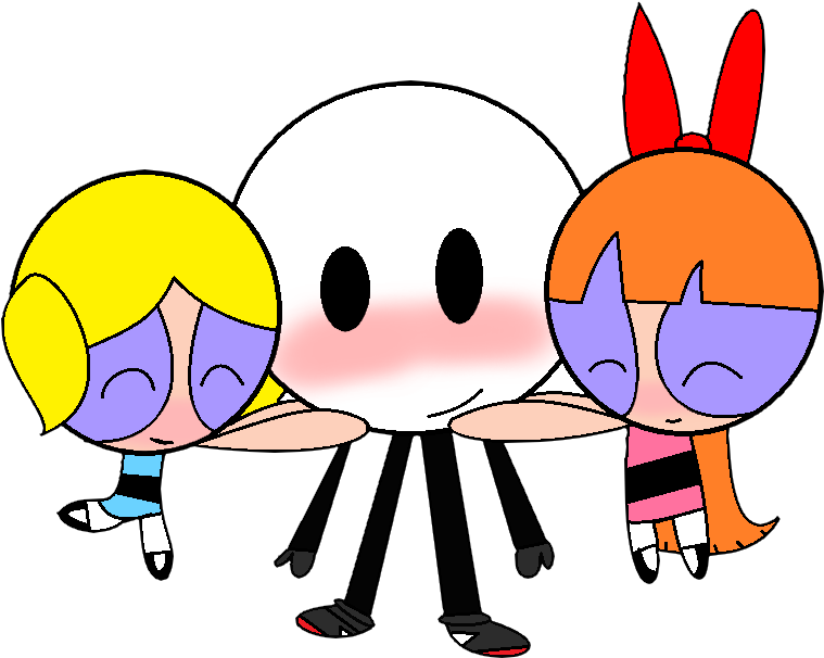 Bubbles And Blossom Hugging Mantu By Xxchocolate-creamxx - Cartoon (904x756)