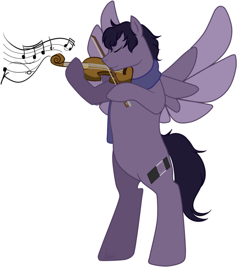 The Violinist By Sherlock-hooves - Violin (831x962)