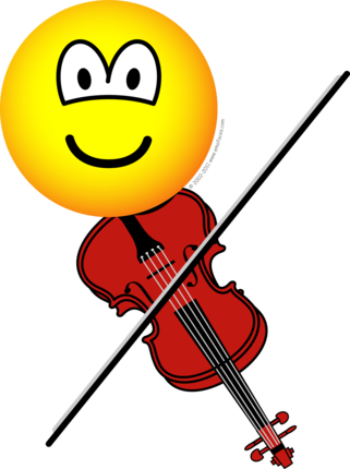 Smiley-face Playing Violin - Emoji Playing Violin (321x430)