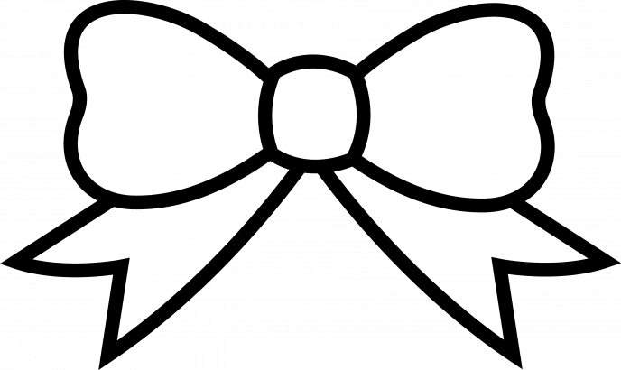 Bow Coloring Pages Bows Coloring Page Cheer Bow Coloring - Bow Coloring Pages (688x410)