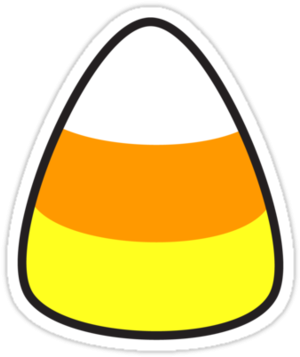 Coolest Candy Corn Clipart Candy Corn Stickers By Imaginarystory - Candy Corn Images Cartoon (375x360)