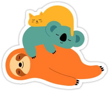 Red Bubble Stickers Being Lazy By Andywestface - Art Pour Enfants Carnet De Notes Being Lazy Par Juniqe (375x360)