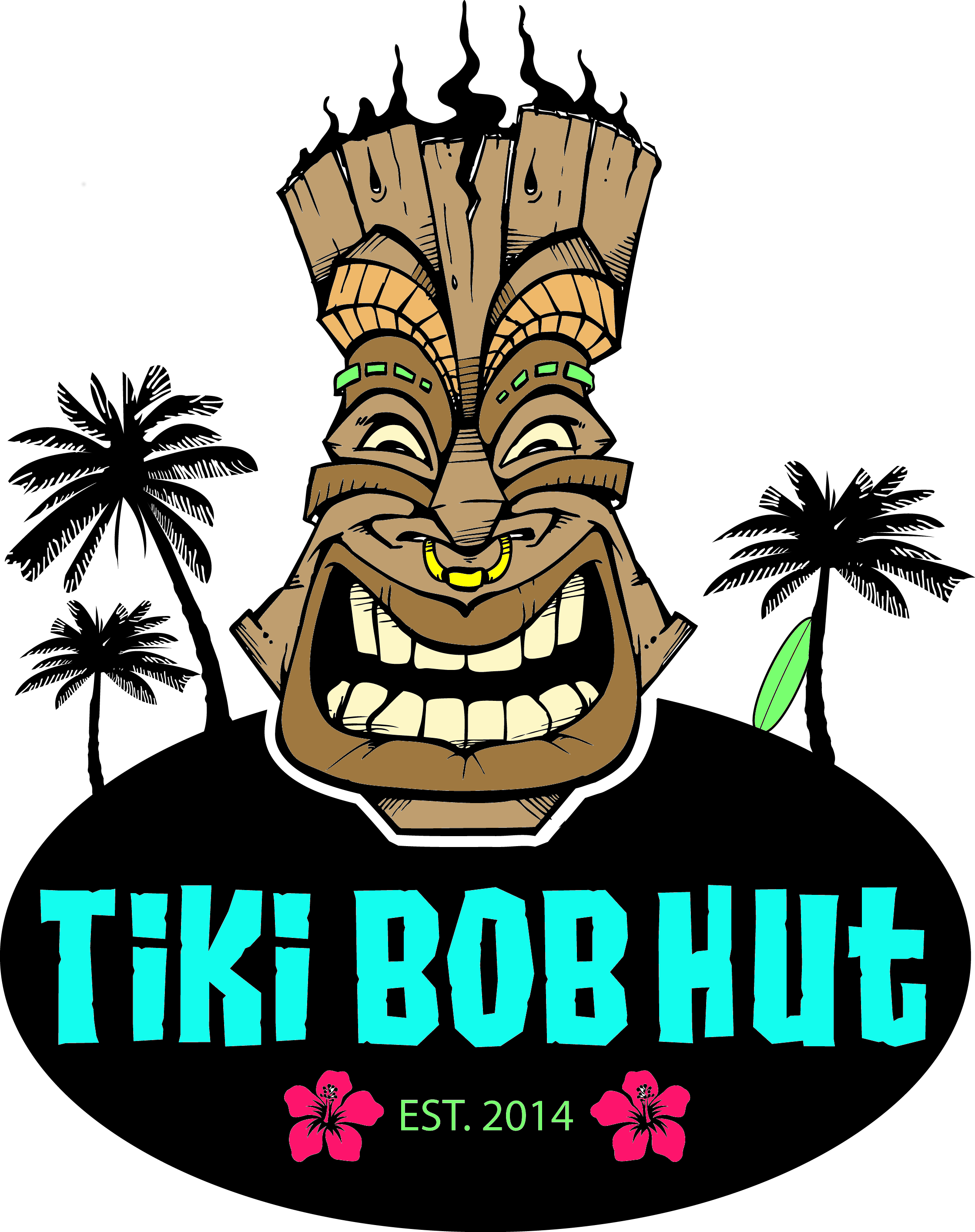 Tiki Bob Hut - Bestickers Wall Vinyl Sticker Decals Mural Room Design (2241x2832)