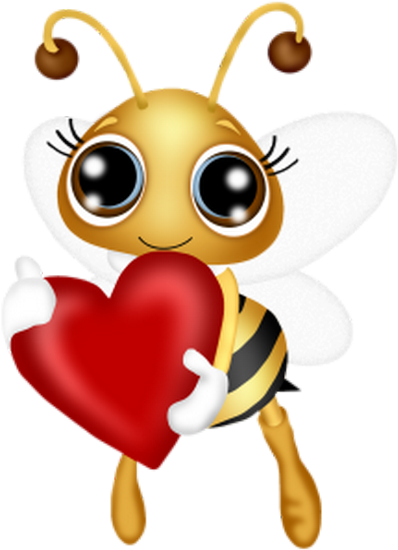 Cute Baby Ladybug Clipart Download - Bear And The Bee (436x554)
