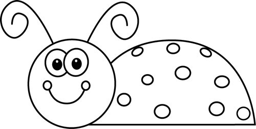 Ladybug Clipart Cute Smile - Bugs Colouring Pages (500x252)