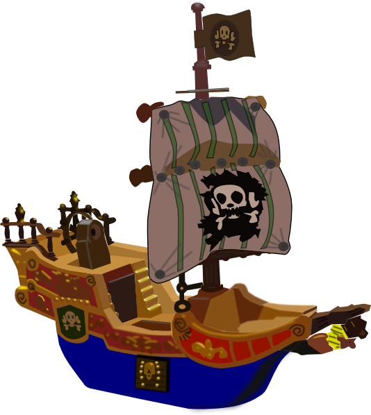 Pirate Ship Clipart Png (534x598)