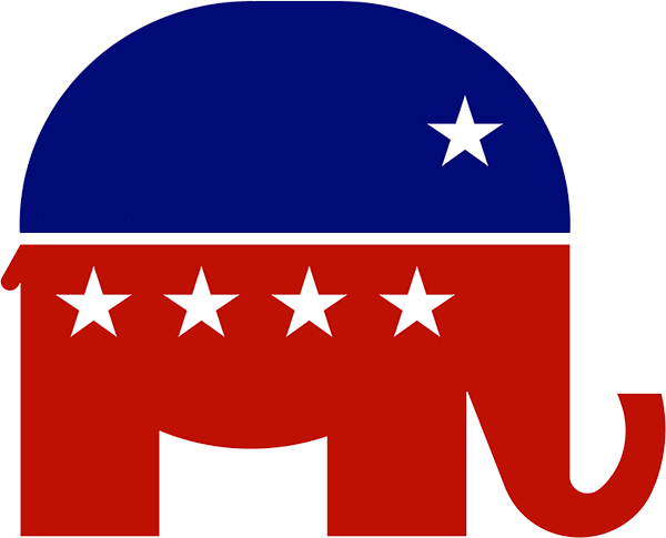 Republican Elephant - Political Party Voted Against Civil Rights (600x485)