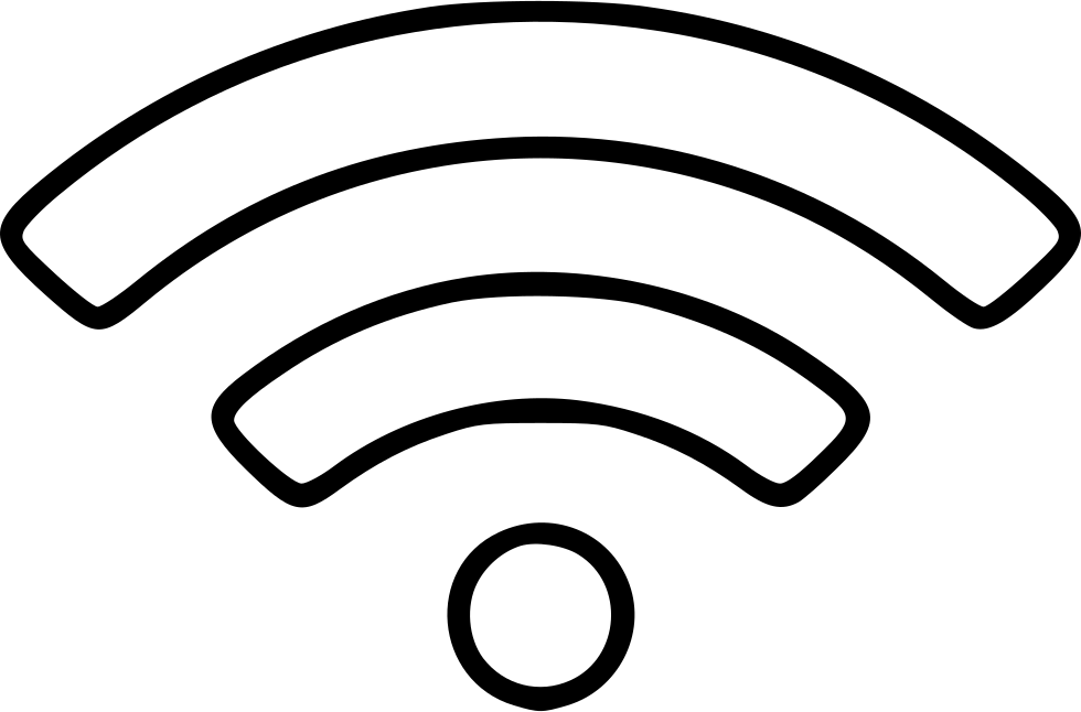 Wifi Connection Connect Wave Signal Network Hotspot - White Wifi Icon Png (980x646)