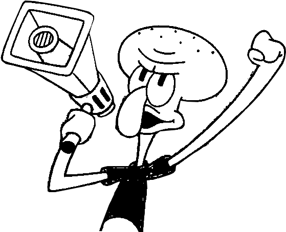 The Political Quandaries Of Spongebob Squarepants - Cartoon (571x459)