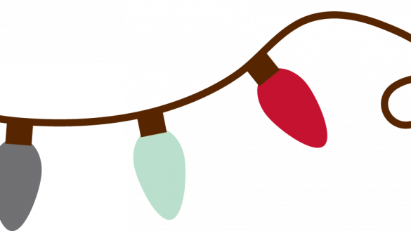 Trendy Design Ideas String Of Christmas Lights Clipart - Clip Art Christmas Lights (585x329)