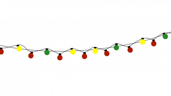 Innovation Design String Of Christmas Lights Clipart - Christmas Lights Animated Gif (585x329)