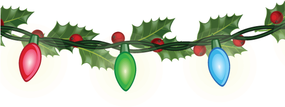 Astonishing Christmas Light Garland Outdoor Garlands - Focos Navideños Png (585x298)