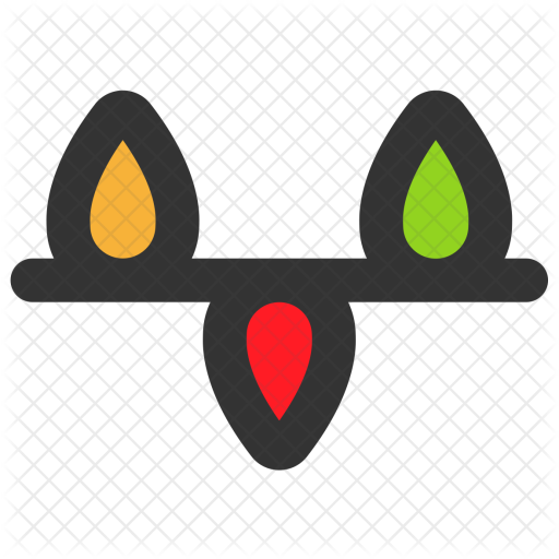 Christmas, Decoration, Holiday, Garland, Lights Icon - Craft (512x512)