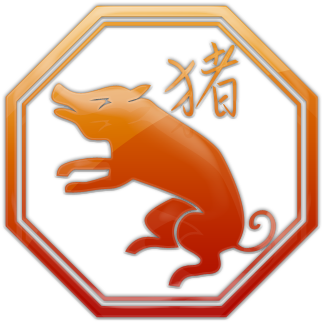 Fire Pig Chinese Zodiac Sign Сharacteristics In Astrology - Chinese Zodiac Postcards (package Of 8) (420x420)