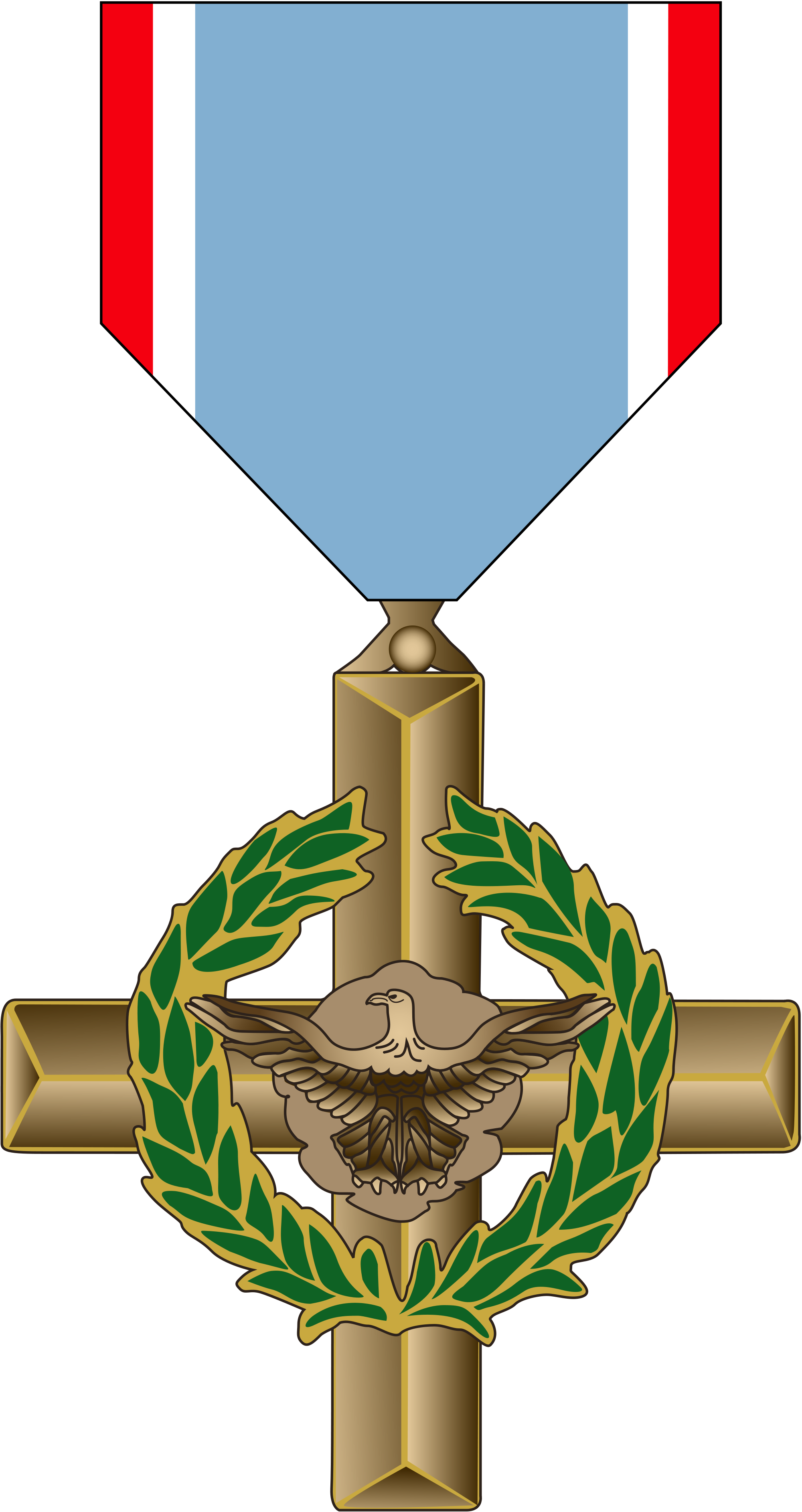 Air Force Emblem Clip Art - Air Force Cross Medal (2000x3771)