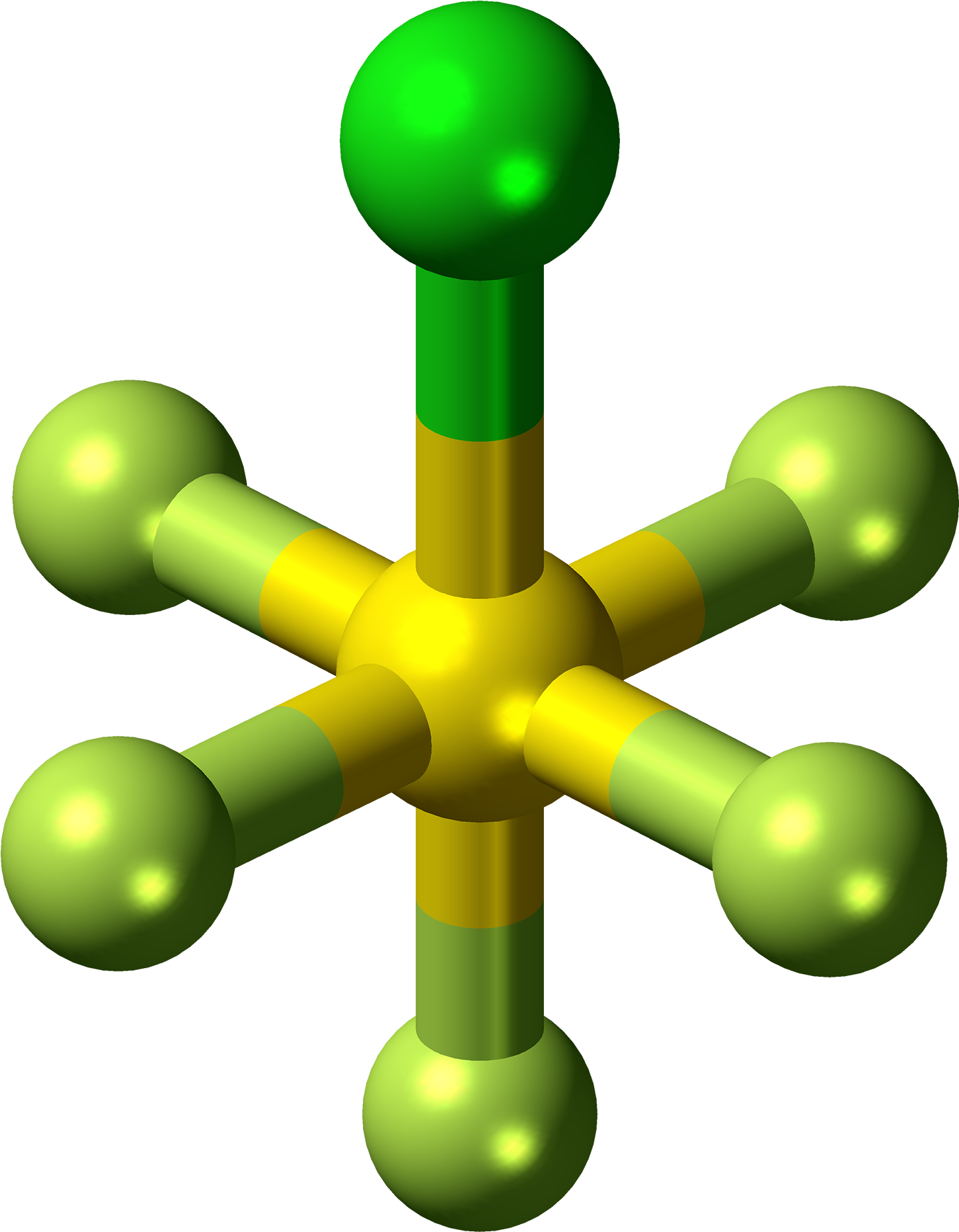 Sulfur Chloride Pentafluoride Molecule Ball - Sulfur Pentafluoride (1588x2000)