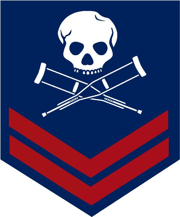 Jackass Military Logo - Skull And Crutches (654x778)