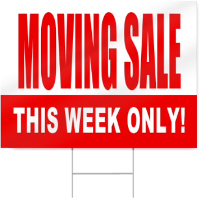 Moving Sale Sign In Red - 10in X 3in Authorized Personnel Only Beyond (450x450)