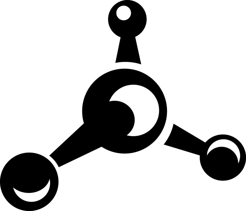 Vector Illustration Of Chemistry Molecule Atoms Held - Vector Illustration Of Chemistry Molecule Atoms Held (816x700)