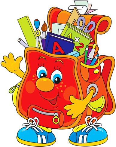 Back To School Poster With School Supplies - School Supplies Clipart (406x500)