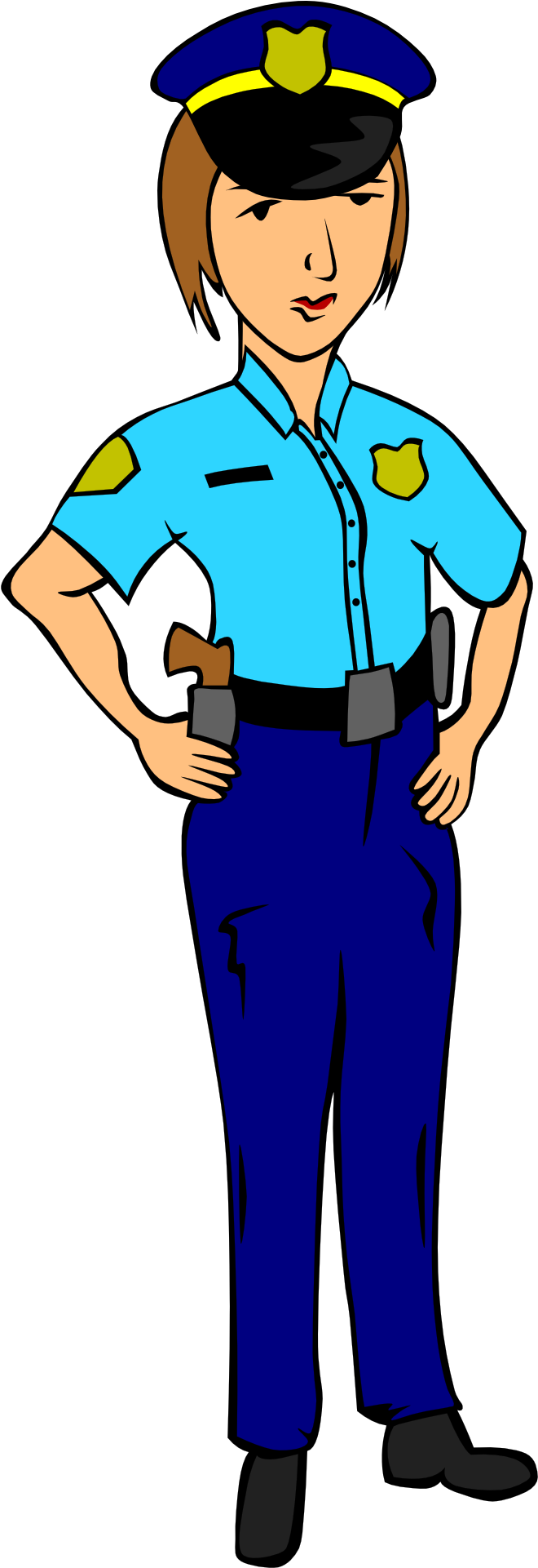 Police Officer Uniform Woman Drawing Free Image - Police Officer Clipart (960x1920)