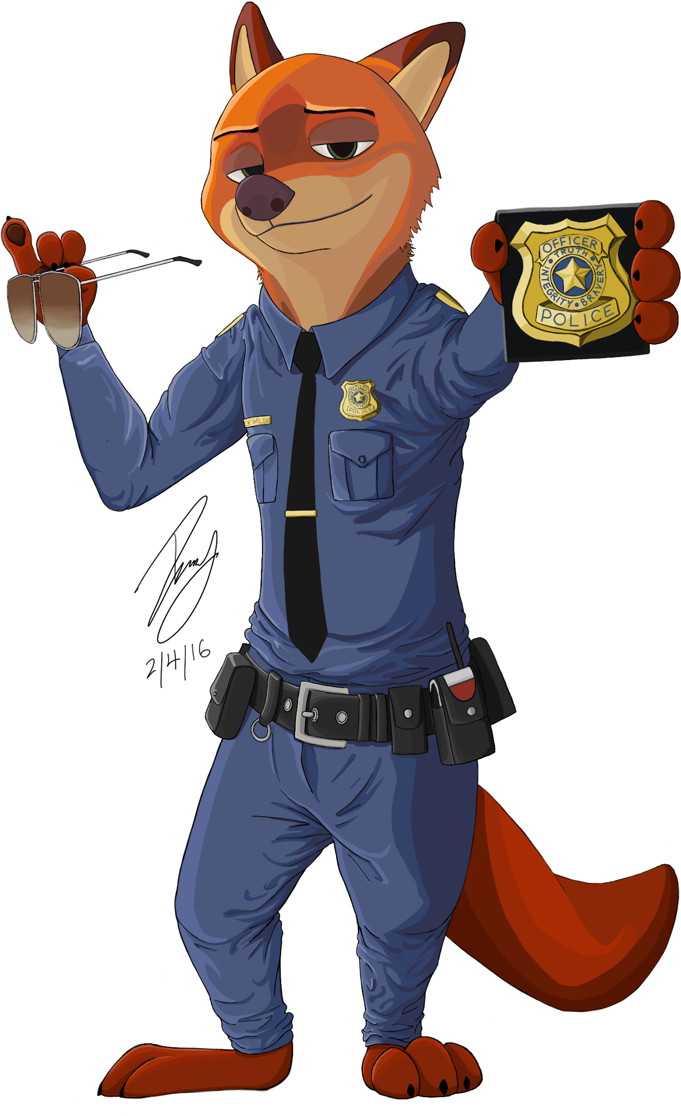 Nick Wilde Cop - Zootopia Nick Wilde Cop (1440x2560)